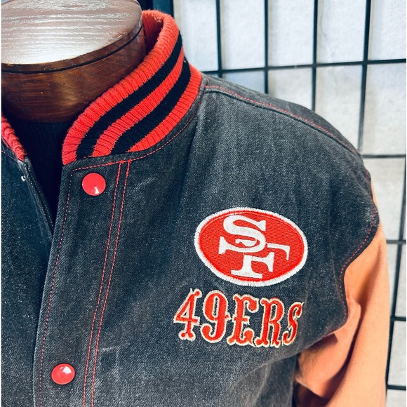 Stadium Apparel San Francisco 49ers Vintage Cotton Varsity Jacket - Picture 5 of 5